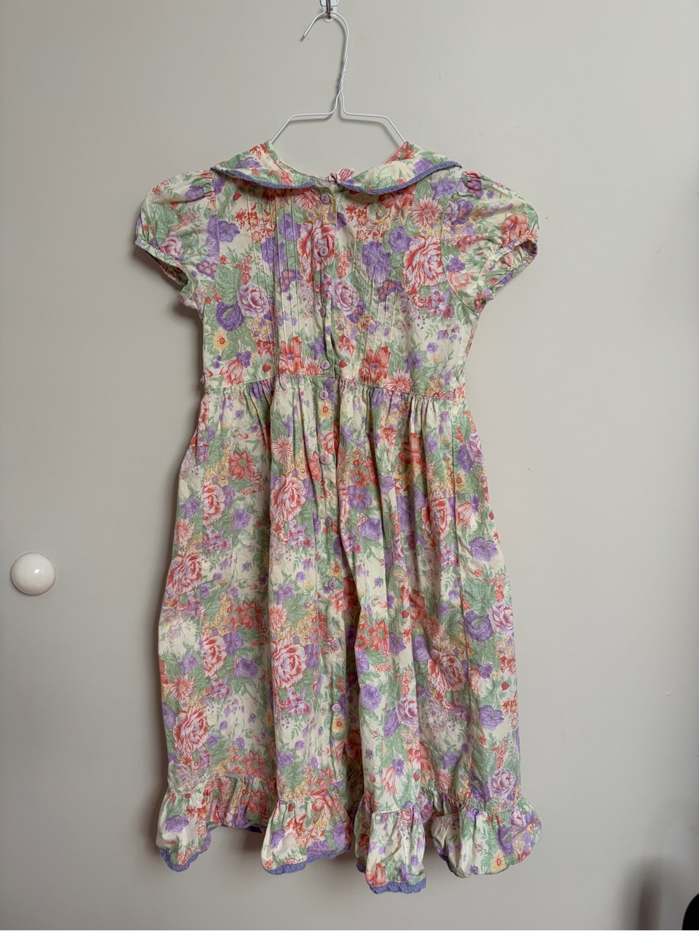 April Cornell Floral Button Up Peter Pan Collar Dress